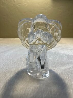 Glass angel candle holder